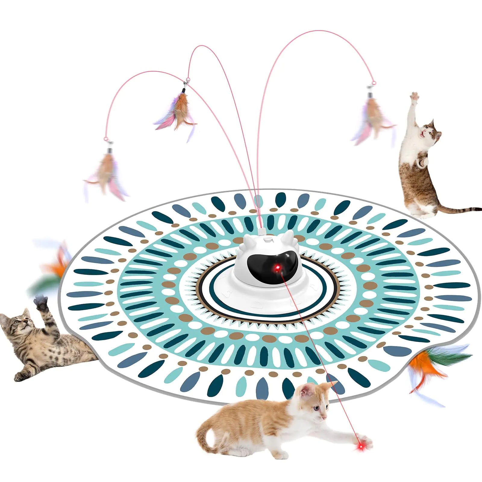 Interactive Cat Toy – Automatic Laser & Feather for Indoor Cats
