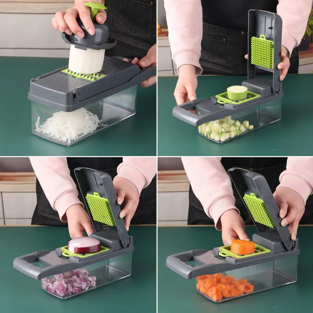 Multifunctional Vegetable Chopper – 16-in-1 Slicer & Dicer