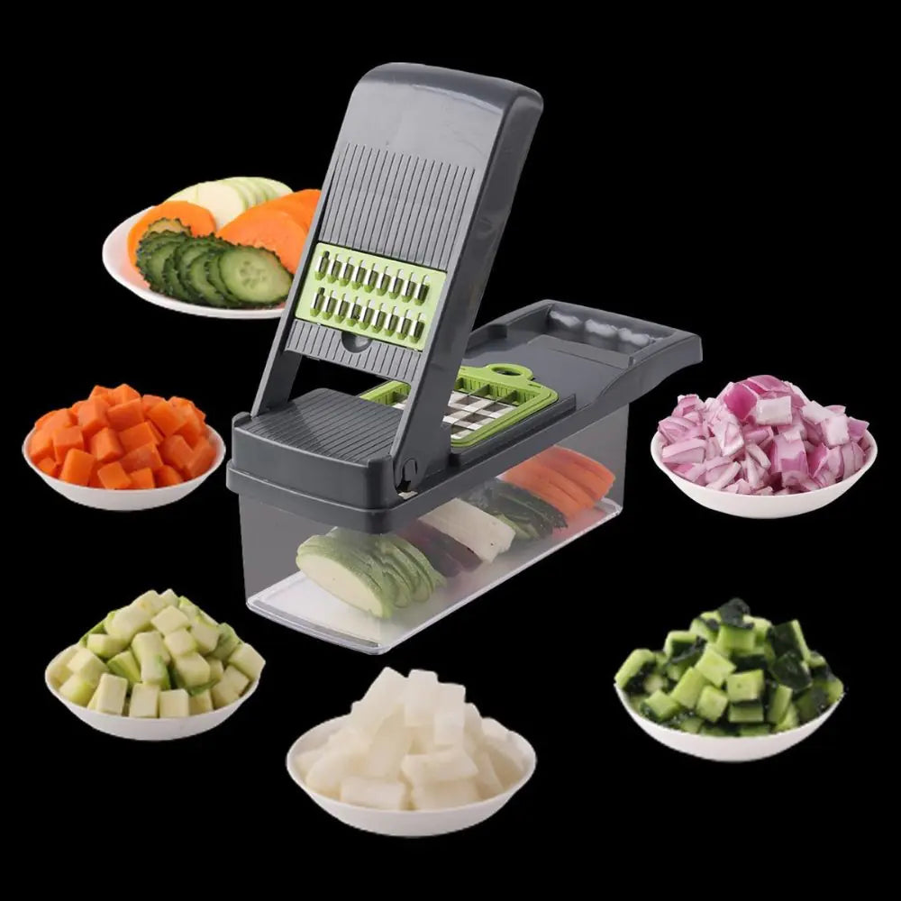 Multifunctional Vegetable Chopper – 16-in-1 Slicer & Dicer