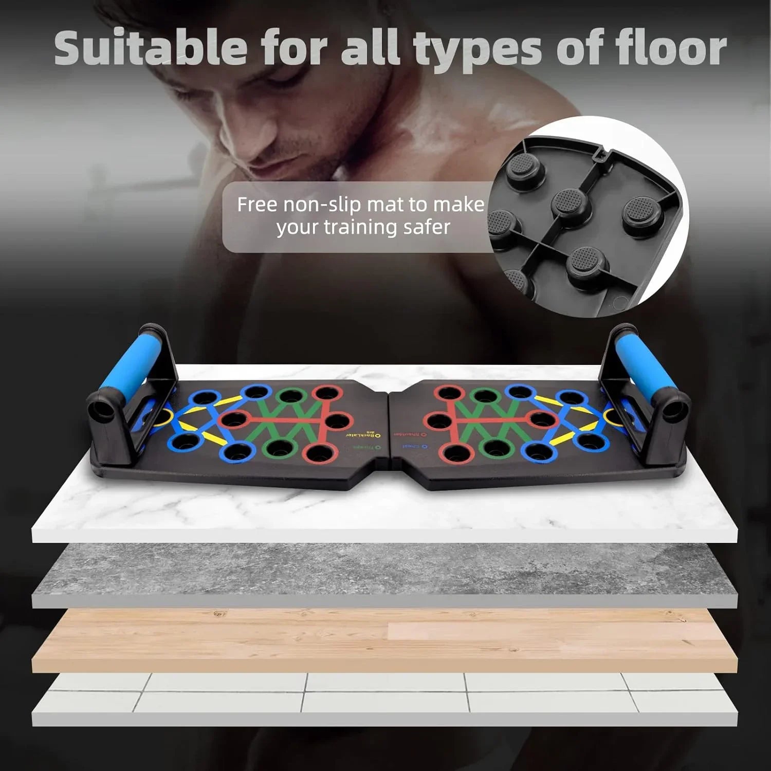 Push-Up Rack Board – 28-in-1 Home Gym Workout System